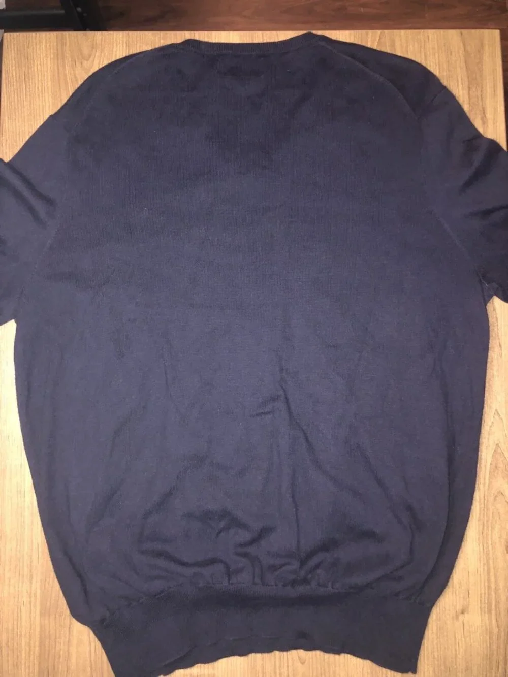 Polo Ralph Lauren Navy Blue Pullover Sweater Large Long Sleeve V Neck Pima